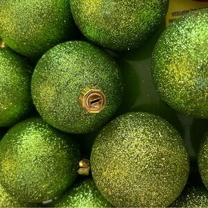 Green Holiday Ornament Set for Christmas